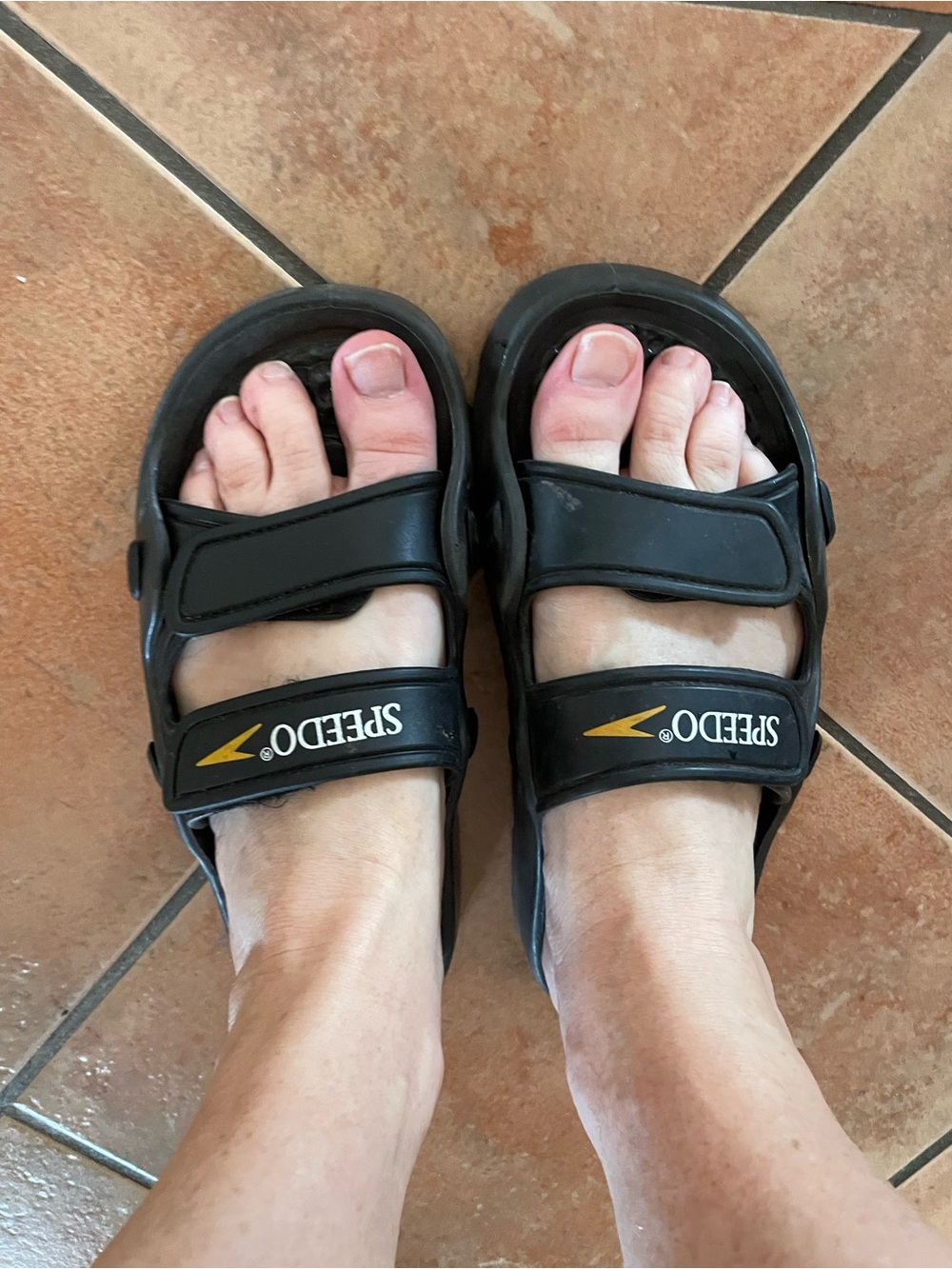 SPEEDO Black Adjustable Slide Sandals